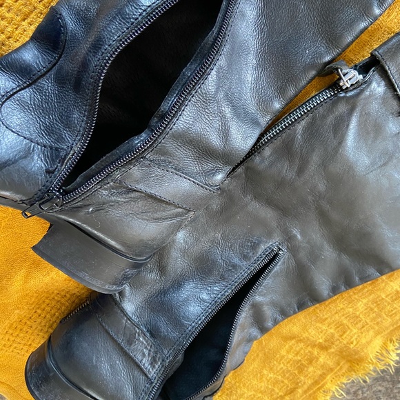 Cuoio Black Leather Knee Riding Boots, size 38 - Picture 4 of 15